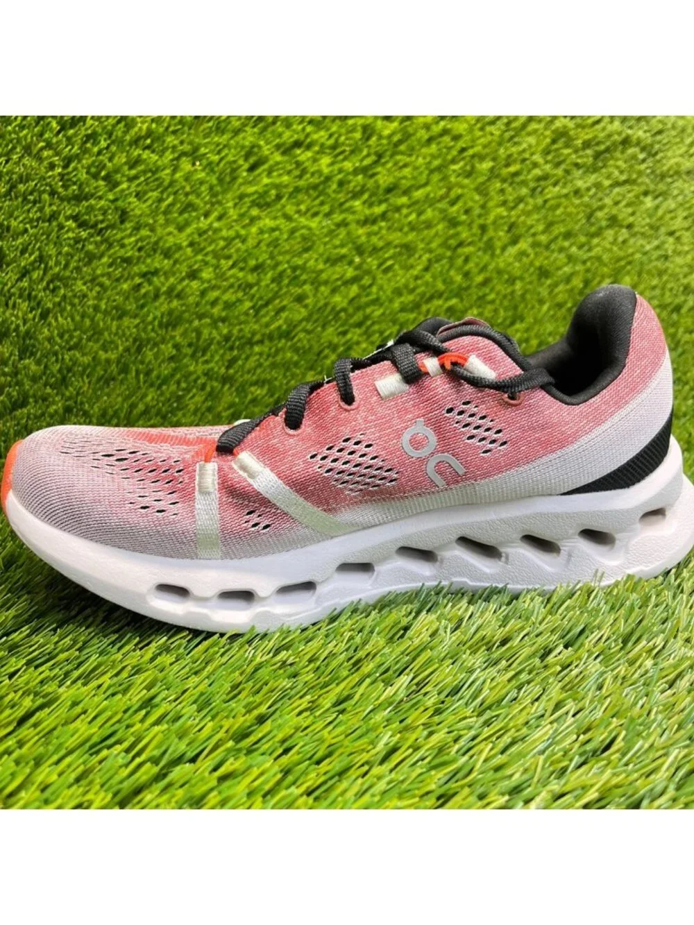 On Cloudsurfer Womens Size 7.5 Pink White Black Athletic Running Shoes Sneakers